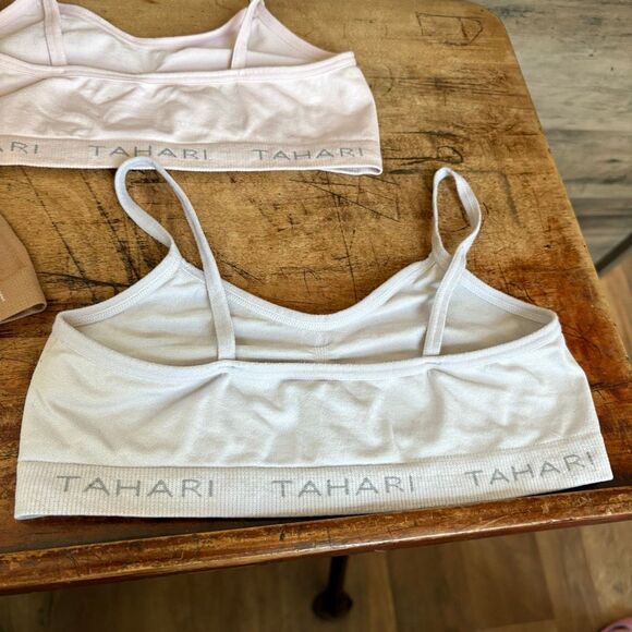 Tahari Girl bra set 3 bralette girls S 6-7 nude pink floral great preworn cond. - Picture 6 of 9